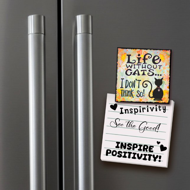 Aimant Vie Avec Chats Drôle Mignonne Trendy (Créateur téléchargé)