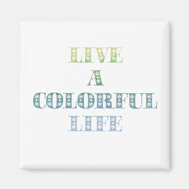 Aimant Vie colorée (Devant)