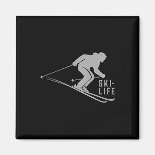 Aimant Vie de ski Skieur Sports d'hiver extrêmes Montagne