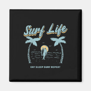 Aimant Vie de surf Manger Dormir Surf Répéter Surfing Sur