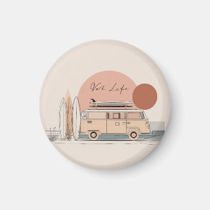 Aimant Vie en Van Surf Van – Esthétique Rétro de Camionne