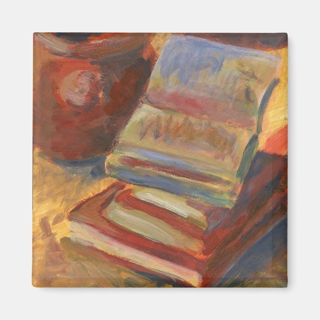 Aimant Vie morte avec la peinture de livres (Devant)