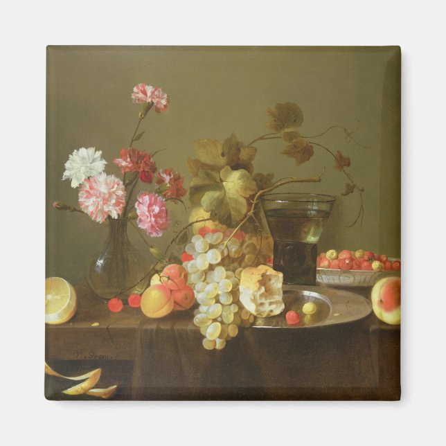 Aimant Vie morte de fruits et de fleurs (Devant)