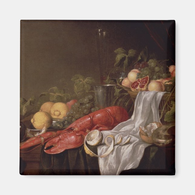 Aimant Vie morte de fruits et homard (Devant)