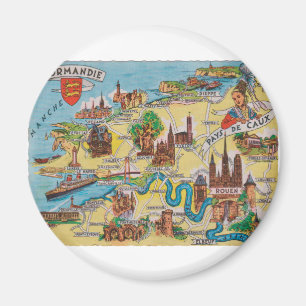 Aimant Vieille carte de Normandie
