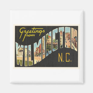 Aimant Vieille carte postale vintage de Wilmington la