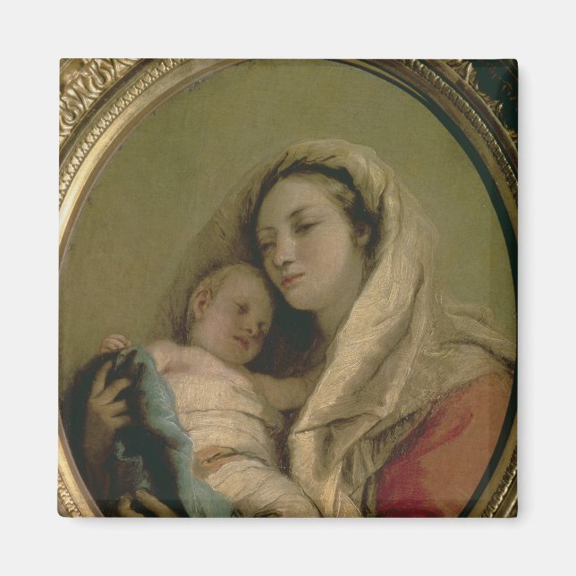 Aimant Vierge avec enfant dormant, années 1780 (Devant)
