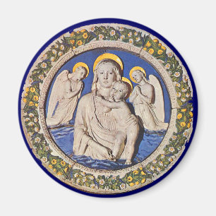 AIMANT VIERGE AVEC ENFANT ET ANGELS