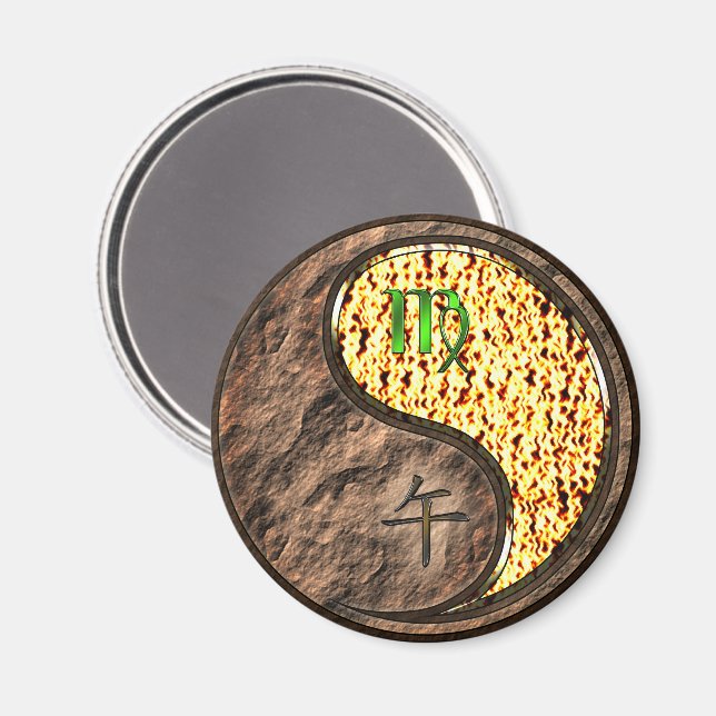 Aimant Vierge & Cheval de Feu (Recto/Verso)