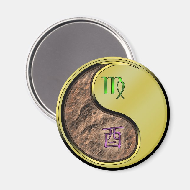 Aimant Vierge & Coq de Métal (Recto/Verso)