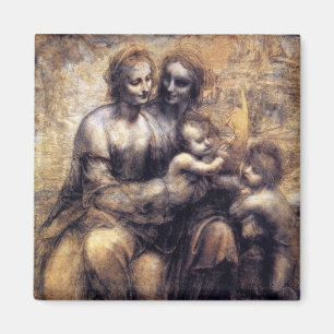 Aimant Vierge et enfant avec le croquis de St Anne