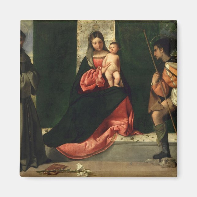 Aimant Vierge et enfant avec saint Antoine de Padoue (Devant)