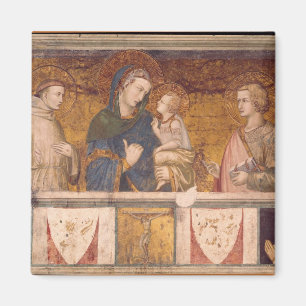 Aimant Vierge et enfant avec St Francis et St John