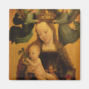 Aimant Vierge et enfant couronné par deux anges, c.1520