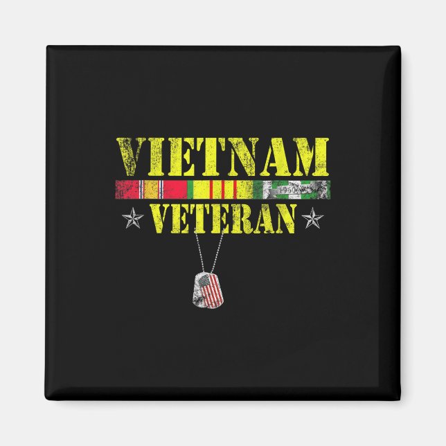 Aimant Viêt-nam Dogtag Memorial Patriotic (Devant)