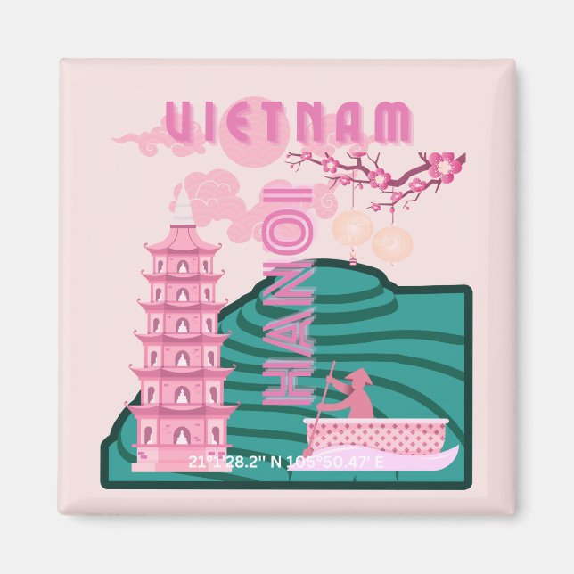 Aimant Vietnam Travel Art (Devant)