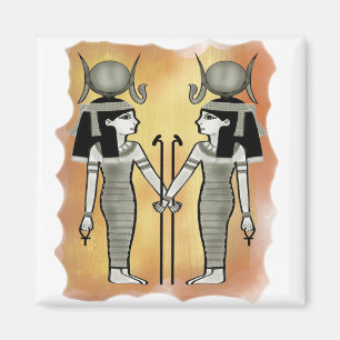 Aimant Vieux art Hathor déesse d'amour dieu égyptien
