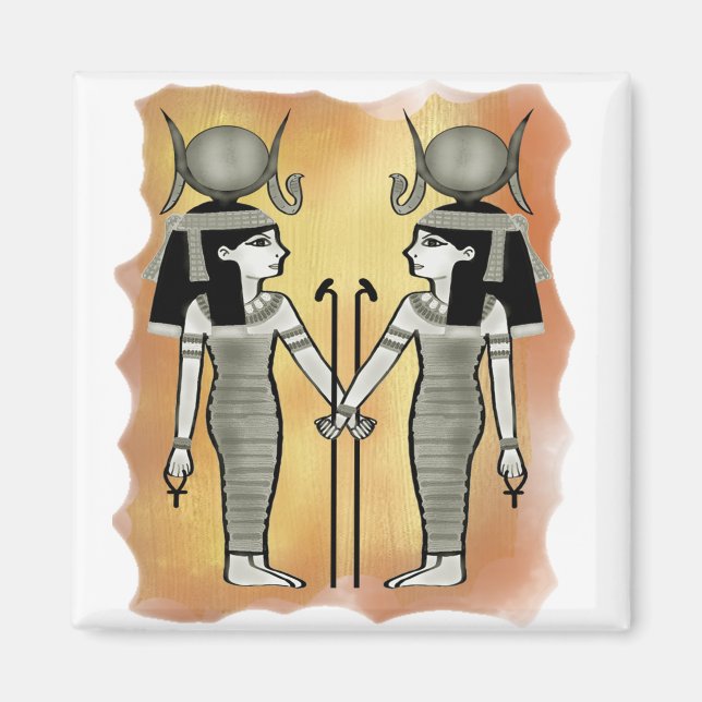 Aimant Vieux art Hathor déesse de l'amour dieu égyptien (Devant)
