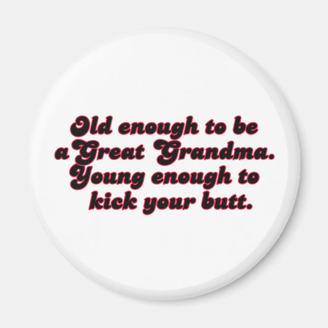 Aimant Vieux Assez grand grand-mère (Devant)