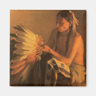 Aimant Vieux bonnet de guerre par Joseph Henry Sharp