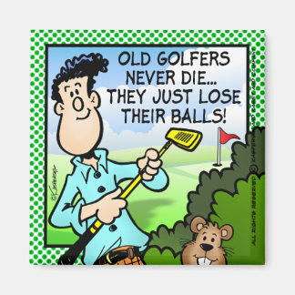 Aimant Vieux Golfeur
