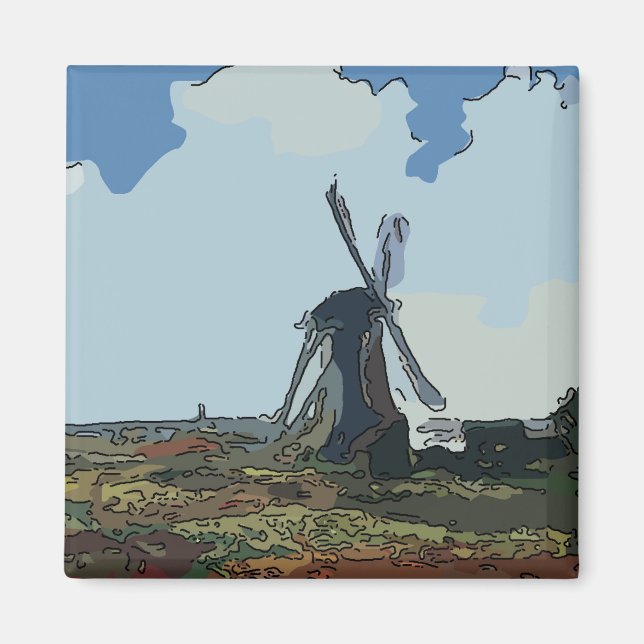 Aimant Vieux moulin néerlandais (Devant)