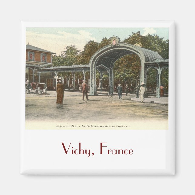Aimant Vieux Parc, Vichy, France Vintage (Devant)