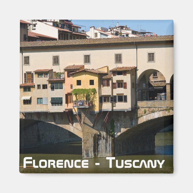 Aimant Vieux pont Ponte Vecchio - Florence, Italie (Devant)