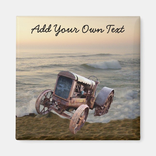 AIMANT VIEUX TRACTEUR EN SURF - -MAGNET (Devant)
