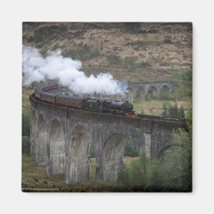 Aimant Vieux train à vapeur sur le viaduc de Glenfinnan