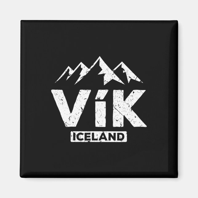 Aimant Vik Islande Islandais Pride Plages de sable noir G (Devant)