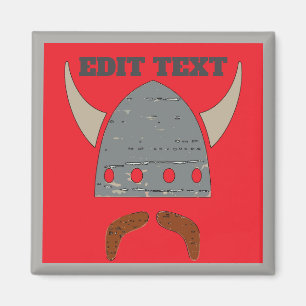 Aimant Viking Head, ajouter du texte,
