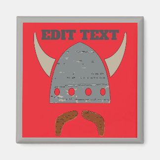 Aimant Viking Head, ajouter du texte,
