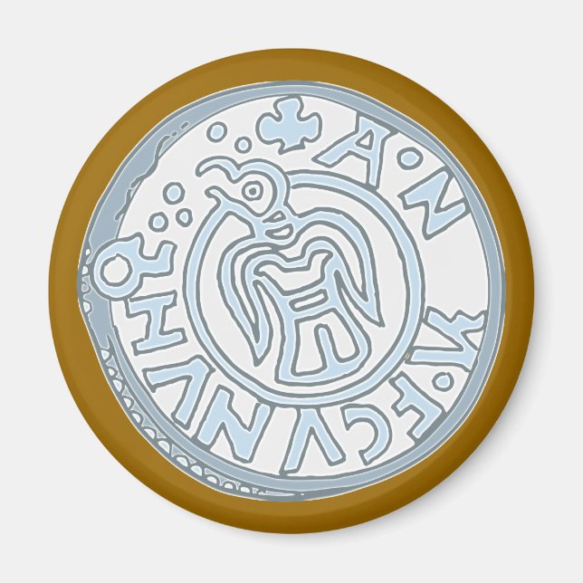 Aimant Vikinger silver coin vikings (Devant)