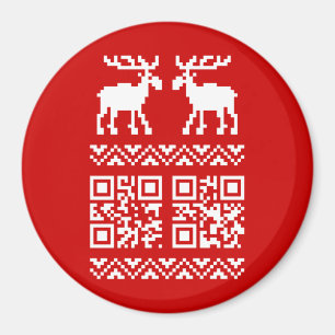 Aimant Vilain Sweater QR Code Bonne année!