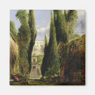 Aimant Villa D'Este, Tivoli (huile sur la toile)
