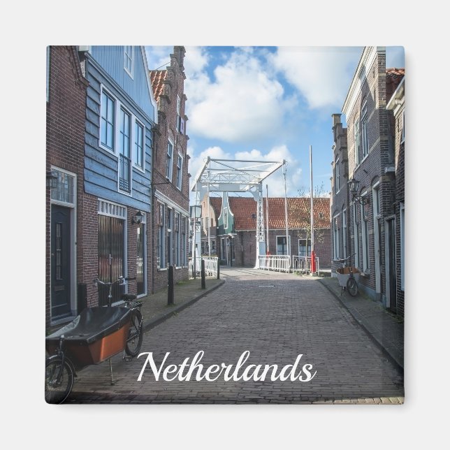 Aimant Village hollandais avec pont traditionnel (Devant)