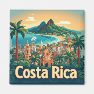 Aimant Ville côtière tropicale du Costa Rica