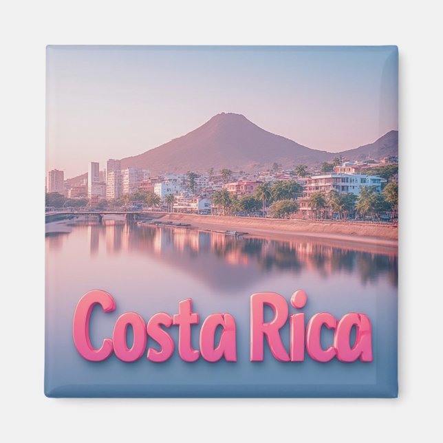 Aimant Ville côtière tropicale du Costa Rica (Devant)