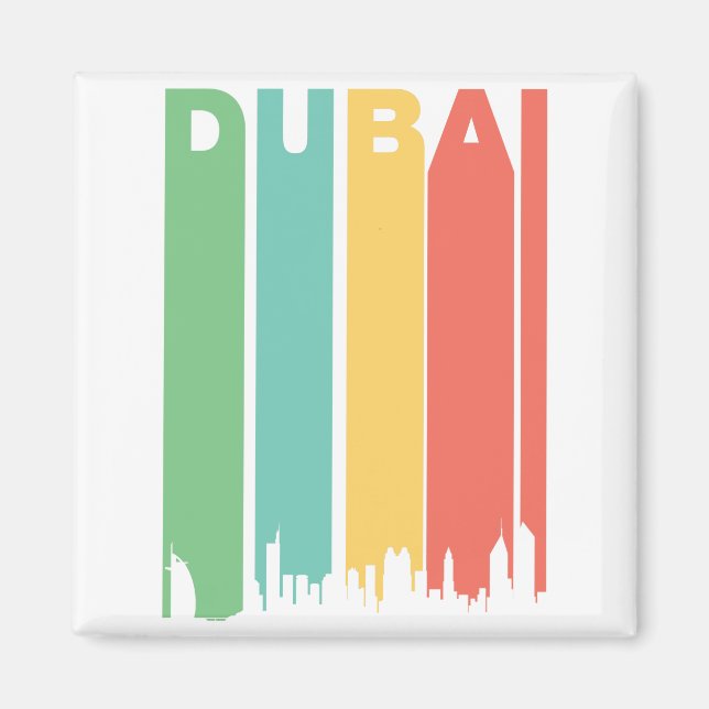 Aimant Ville de Dubaï vintage (Devant)