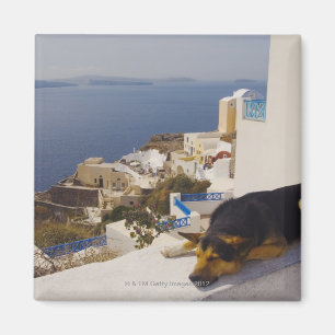 Aimant Ville de la Grèce, île de Santorini, Oia, sommei