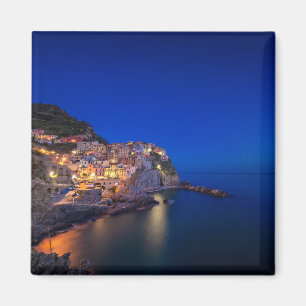 Aimant Ville de Manarola dans le Cinque Terre le soir