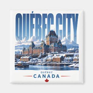 Aimant 🏰 Ville de Québec Skyline Moderne 🏰