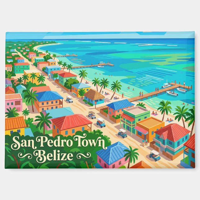 Aimant Ville de San Pedro Belize (Recto)