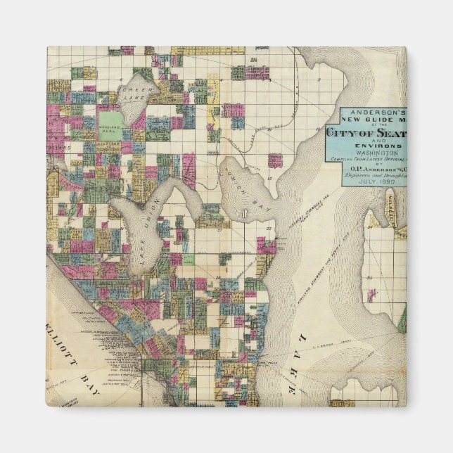 Aimant Ville De Seattle Et Environs (Devant)