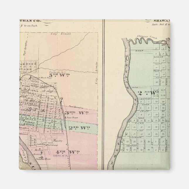 Aimant Ville de Wausau, Village de Shawano (Devant)