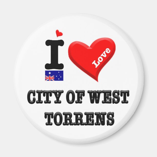 Aimant VILLE DE WEST TORRENS - I Love (Devant)
