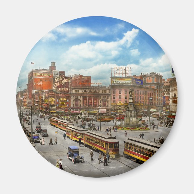 Aimant Ville - Detroit MI - Motor City 1917 (Devant)