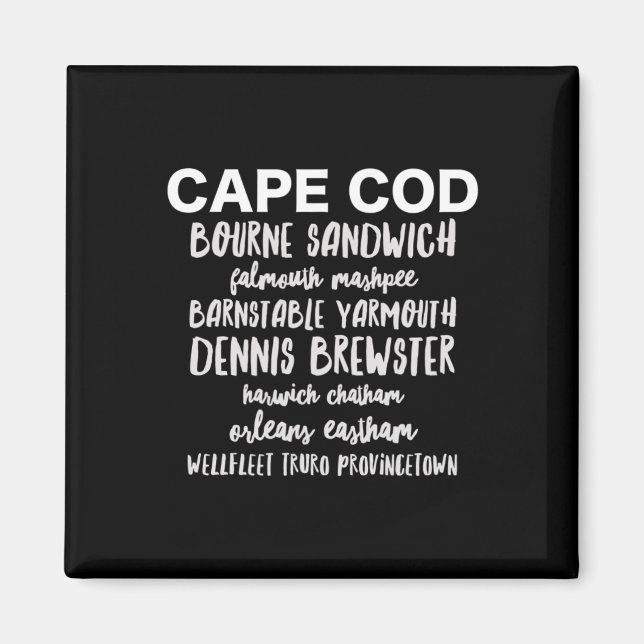 Aimant Villes de Cape Cod Provincetown Rnstable Bourne De (Devant)