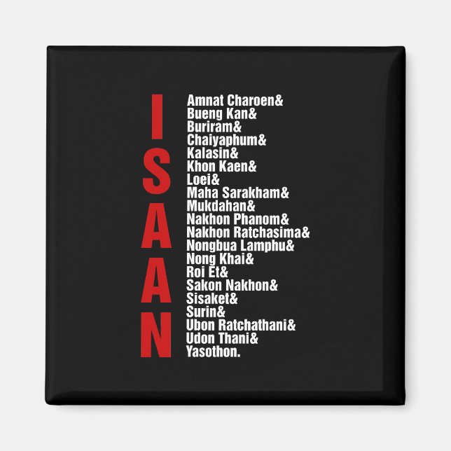 Aimant Villes d'Isaan, Thaïlande (Devant)